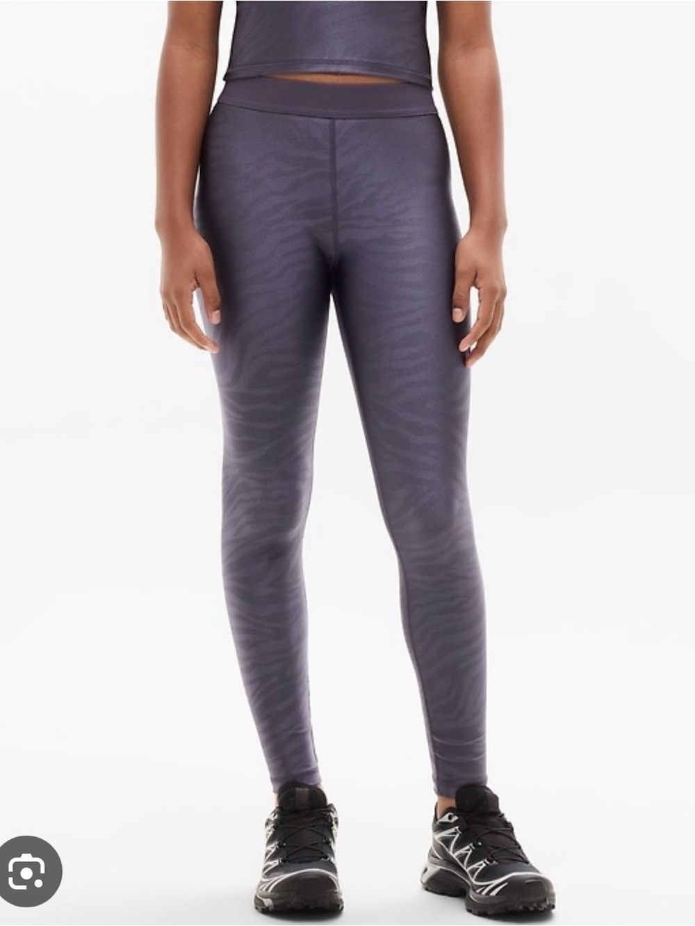 NWT Athleta Simone Biles Liquid Shine Emboss Chit Chat Tight